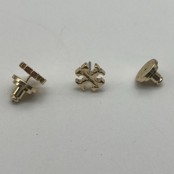 Tory Burch Classic Small Logo Stud Earrings with Gold Plating - Picture 5 of 8